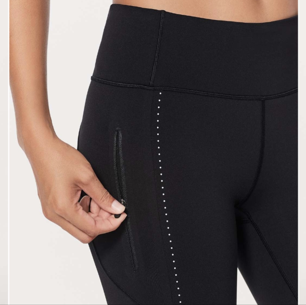 Lululemon Extra Mile Tight (Reflective 28") Black - Picture 5 of 15
